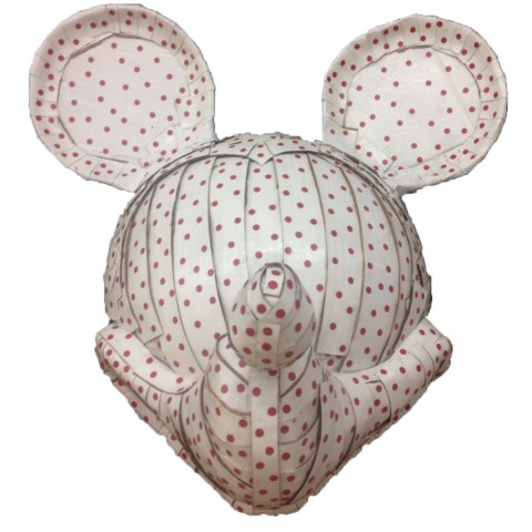 Mickey mouse is in demand 58 x 50 x 42 cm Cartón, papel adhesivo,, pintura acrílica y barniz acrílico 2017 1.000€